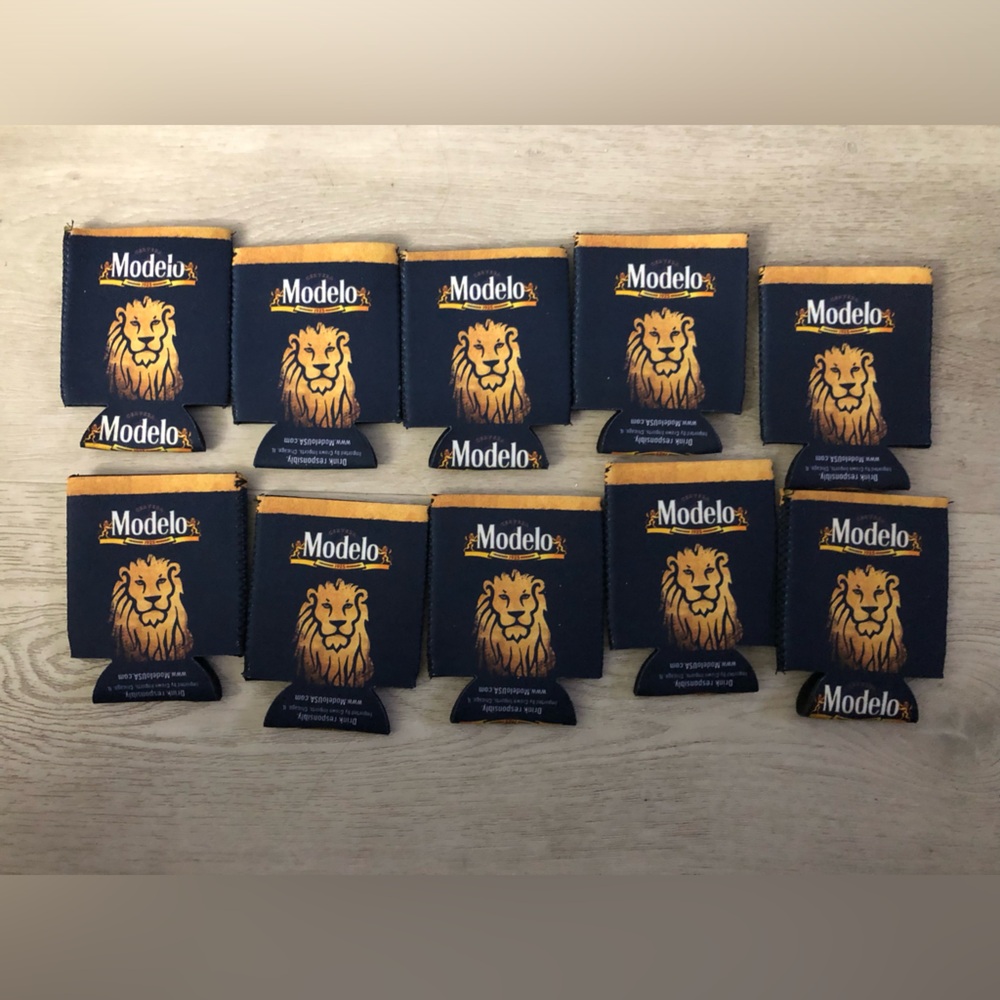 Lot of 50 Modelo Beer Can Coolers Koozies– Lion Design – Brand New